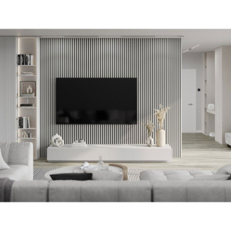 Vzorek nástěnné lamely Mexen Lam-B 275 x 31,5 cm, 4mm HDF deska, lesklá bílá - S100-054-S