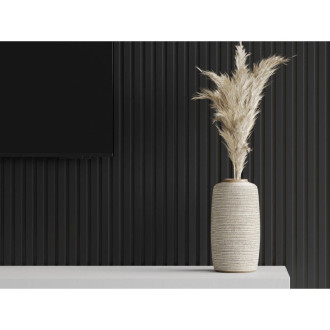 Vzorek nástěnné lamely Mexen Lam-B 275 x 31,5 cm, 4mm HDF deska, lesklá černá - S100-055-S