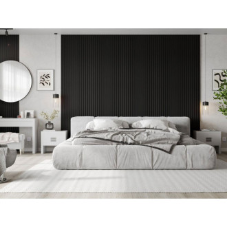 Vzorek nástěnné lamely Mexen Lam-B 275 x 31,5 cm, 4mm HDF deska, lesklá černá - S100-055-S