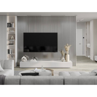 Vzorek nástěnné lamely Mexen Lam-B 275 x 31,5 cm, 4mm HDF deska, stříbrná - S100-056-S