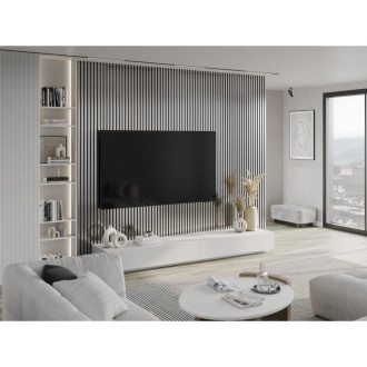 Vzorek nástěnné lamely Mexen Lam-B 275 x 31,5 cm, 4mm HDF deska, stříbrná - S100-056-S