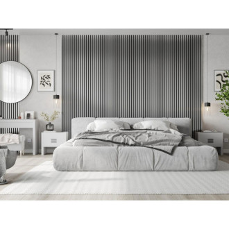 Vzorek nástěnné lamely Mexen Lam-B 275 x 31,5 cm, 4mm HDF deska, stříbrná - S100-056-S