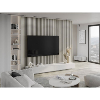 Vzorek nástěnné lamely Mexen Lam-B 275 x 31,5 cm, 4mm HDF deska, šedý len - S100-068-S