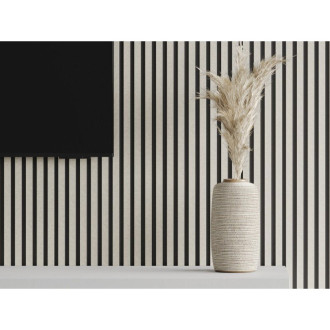 Vzorek nástěnné lamely Mexen Lam-B 275 x 31,5 cm, 4mm HDF deska, šedý len - S100-068-S