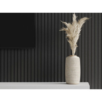 Vzorek nástěnné lamely Mexen Lam-B 275 x 31,5 cm, 4mm HDF deska, černé len - S100-069-S