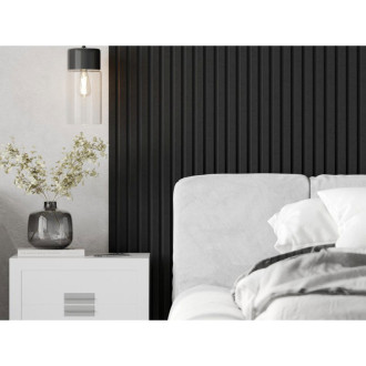 Vzorek nástěnné lamely Mexen Lam-B 275 x 31,5 cm, 4mm HDF deska, černé len - S100-069-S