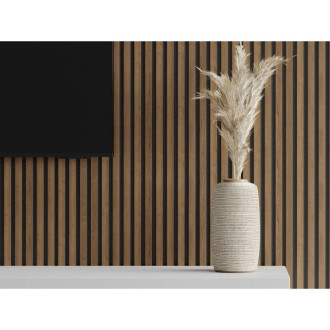 Vzorek nástěnné lamely Mexen Lam-B 275 x 31,5 cm, 4mm HDF deska, dub Mocca - S100-074-S