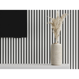 Vzorek akustické stěnové lamely Mexen Lam-F 275 x 31,5 cm, plsť 6 mm, matně bílá - S105-051-S