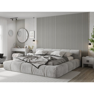 Vzorek akustické stěnové lamely Mexen Lam-F 275 x 31,5 cm, plsť 6 mm, matně bílá - S105-051-S