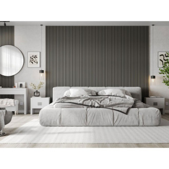 Vzorek akustické stěnové lamely Mexen Lam-F 275 x 31,5 cm, 6mm plsť, matně šedá - S105-052-S