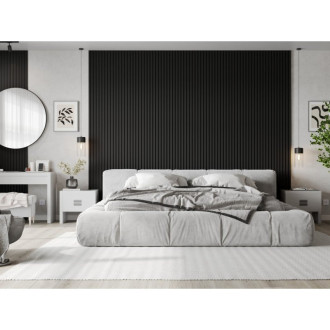 Vzorek akustické stěnové lamely Mexen Lam-F 275 x 31,5 cm, plsť 6 mm, matná černá - S105-053-S