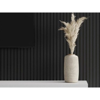 Vzorek akustické stěnové lamely Mexen Lam-F 275 x 31,5 cm, 6mm plsť, lesklá černá - S105-055-S