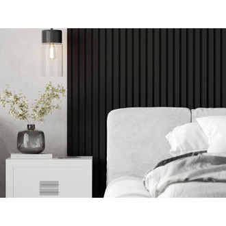 Vzorek akustické stěnové lamely Mexen Lam-F 275 x 31,5 cm, 6mm plsť, lesklá černá - S105-055-S