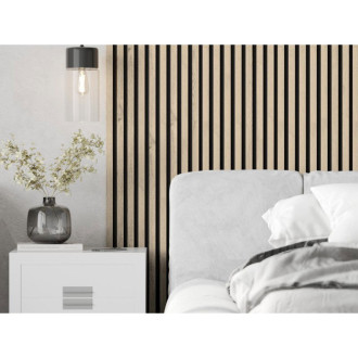 Vzorek akustické stěnové lamely Mexen Lam-F 275 x 31,5 cm, 6mm plsť, perlový dub - S105-058-S