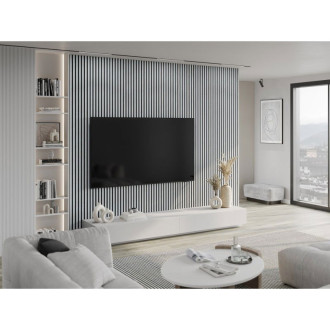 Vzorek akustické stěnové lamely Mexen Lam-F 275 x 31,5 cm, 6mm plsť, ledový dub - S105-061-S