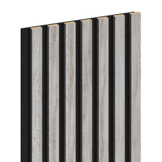 Vzorek akustické stěnové lamely Mexen Lam-F 275 x 31,5 cm, 6mm plsť, ledový dub - S105-061-S