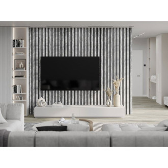 Vzorek akustické stěnové lamely Mexen Lam-F 275 x 31,5 cm, 6mm plsť, bělený dub - S105-064-S