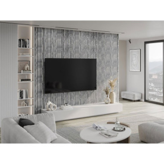 Vzorek akustické stěnové lamely Mexen Lam-F 275 x 31,5 cm, 6mm plsť, bělený dub - S105-064-S