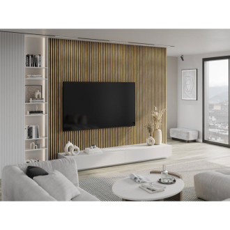 Vzorek akustické stěnové lamely Mexen Lam-F 275 x 31,5 cm, 6mm plsť, medový dub - S105-066-S