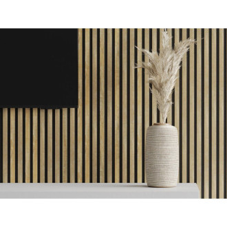 Vzorek akustické stěnové lamely Mexen Lam-F 275 x 31,5 cm, 6mm plsť, medový dub - S105-066-S