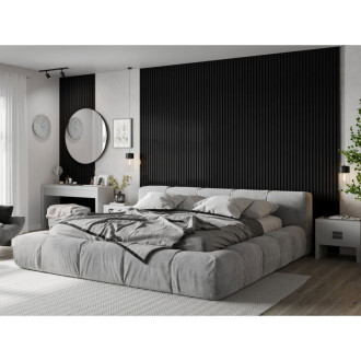 Vzorek akustické stěnové lamely Mexen Lam-F 275 x 31,5 cm, 6mm plsť, černé lenové dřevo - S105-069-S