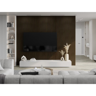 Vzorek akustické stěnové lamely Mexen Lam-F 275 x 31,5 cm, plsť 6 mm, Wenge - S105-071-S