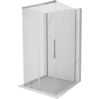 Mexen Rox-3S sprchový kout se třemi stěnami, posuvný, 100 x 100 cm, průhledný, chrom - 8C2-100-100-01-00-3S