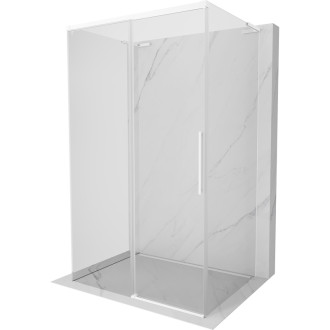 Mexen Rox-3S L třístěnný posuvný sprchový kout 125 x 95 cm, průhledný, bílý - 8C2L-125-095-20-00-3S