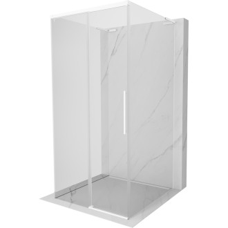 Mexen Rox-3S L třístěnný posuvný sprchový kout 110 x 110 cm, průhledný, bílý - 8C2L-110-110-20-00-3S
