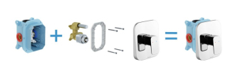 Ravak TD F 066.00 Podomítková bez přepínače pro R-box X070137