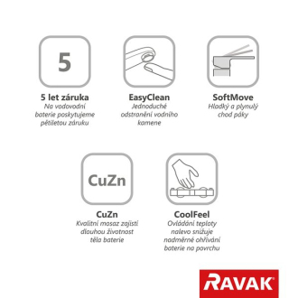 Ravak CR 022.00/150 Vanová nástěnná 150 mm X070042