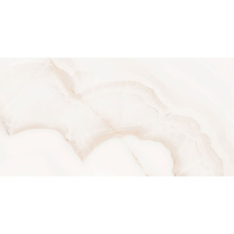 Vzorek obdélníkové glazované kameniny Mexen Onyx White G1, dlažba a obklad 120 x 60 cm, lesklá - TL106-01-S