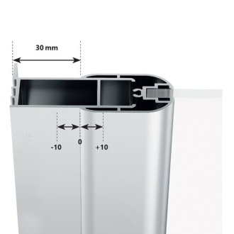 Ravak CPS-100 satin+Transparent 9QVA0U00Z1