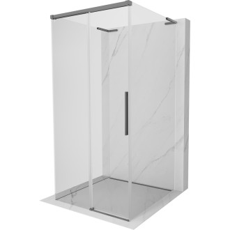 Mexen Rox-3S L třístěnný posuvný sprchový kout 100 x 100 cm, průhledný, stříbrná metalíza - 8C2L-100-100-95-00-3S