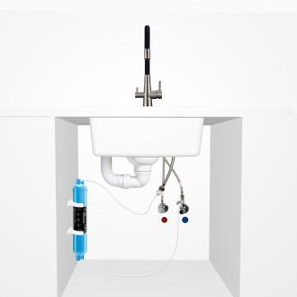 Riveco - sink mixer with flexible spout + mineralizing filter