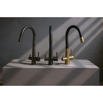 Riveco - sink mixer with flexible spout + water softening filter