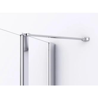 RONAL DIVERA Čtvrtkruh s dvoukřídlými dveřmi aluchrom čiré D22ERB551105007