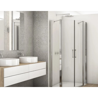 RONAL DIVERA Čtvrtkruh s dvoukřídlými dveřmi aluchrom Screen D22ERB551105087