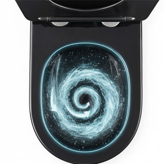 Závěsná WC mísa Rea Carlo Mini Tornado Black Gold Egde