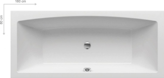 Ravak Vana FORMY 02 180 x 80 snowwhite C891000000