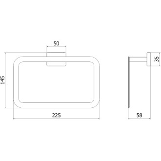 Věšák na ručníky Mexen Arno, kartáčované zlato - 7020732-55