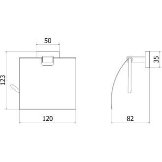 Držák toaletního papíru Mexen Arno, černý chrom - 7020733-73