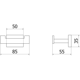 Dvojitý věšák na ručník Mexen Arno, kartáčovaná měď - 7020735-65