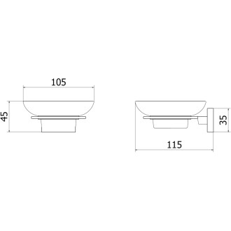 Mýdelník Mexen Arno, kartáčované zlato - 7020739-55