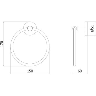 Věšák na ručníky Mexen Remo, kartáčovaná měď - 7050732-65