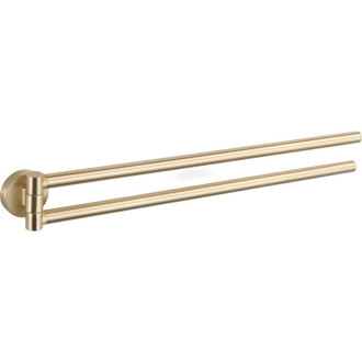 Dvojitý otočný věšák na ručníky Mexen Remo, kartáčované zlato - 70507255-55