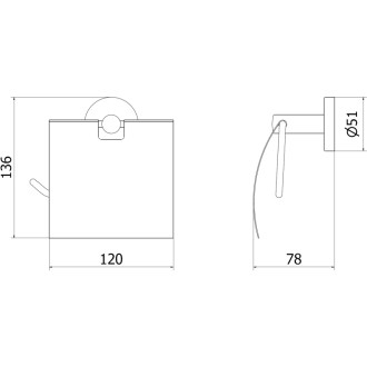 Držák toaletního papíru Mexen Remo, kartáčovaná měď - 7050733-65