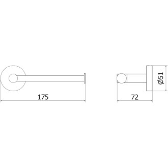 Držák toaletního papíru Mexen Remo, kartáčované zlato - 70507330-55