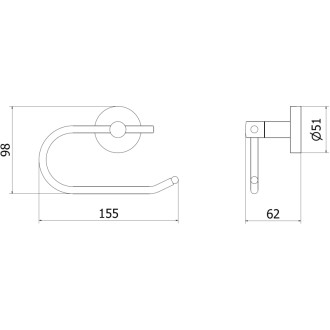 Držák toaletního papíru Mexen Remo, kartáčovaný, šedá pistole - 70507333-66