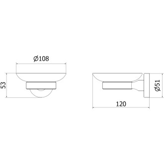 Mýdelní miska Mexen Remo, černý chrom - 7050739-73